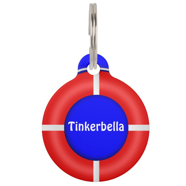 生命リングのカスタム ペット　ネームタグ (正面)