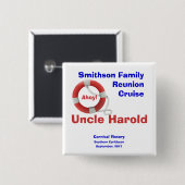 生命リングの巡航のパーソナライズな名前入りの記章 缶バッジ (正面&裏面)