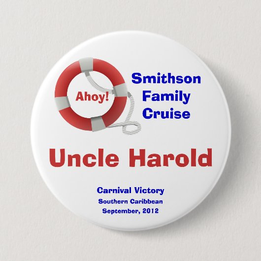 生命リングの巡航の名前をカスタムするのバッジ 缶バッジ (正面)