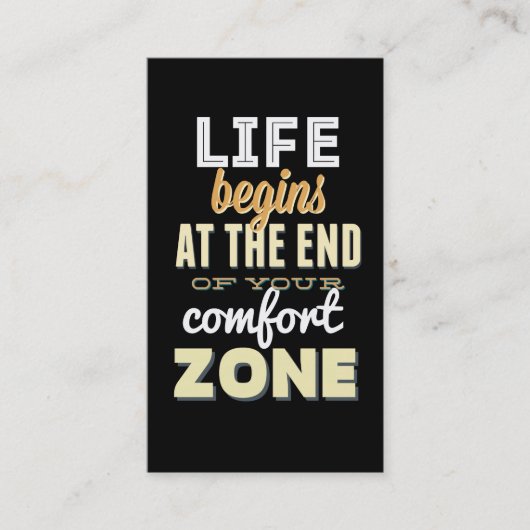 生命ヴィンテージのタイポグラフィのカスタムな名刺 名刺 (正面)