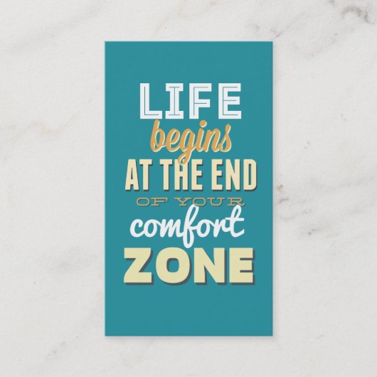 生命ヴィンテージのタイポグラフィのカスタムな名刺 名刺 (正面)