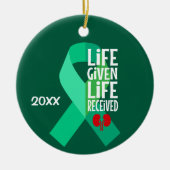 生命与え受腎移植 セラミックオーナメント (正面)