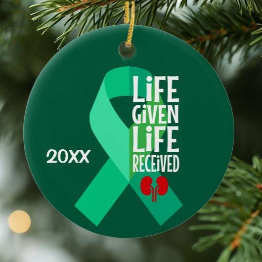 生命与え受腎移植 セラミックオーナメント