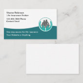 生命保険モダン名刺 名刺 (正面/裏面)