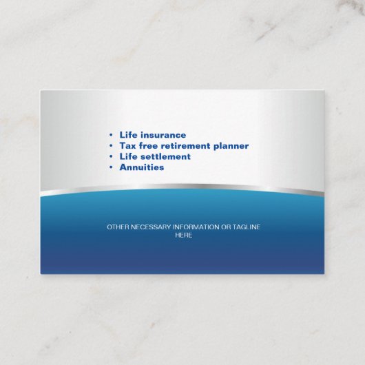生命保険 名刺 (裏面)