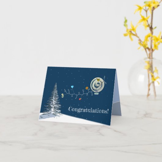 生命側鎖を持つアミノ酸カード – カスタム文字 カード (黄色い花)