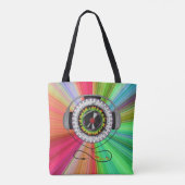 生命全にプリントのバッグの音楽 トートバッグ (裏面)