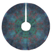 生命六角形の曼荼羅の木のスカートの花 ブラッシュドポリエステルツリースカート (正面)