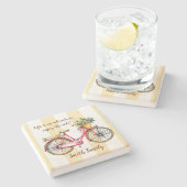 生命冒険の自転車のカスタム ストーンコースター (横)