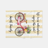 生命冒険の自転車のカスタム フリースブランケット (正面(横))