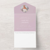 生命写真のスタイリッシュお祝いエレガント オールインワン招待状 (内側)