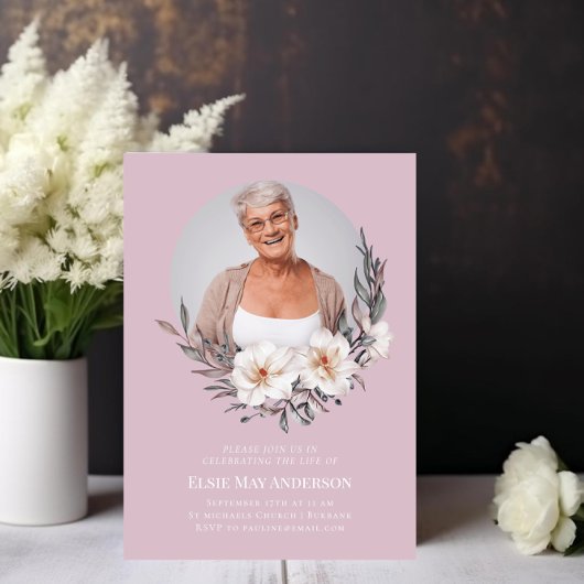 生命写真のスタイリッシュお祝いエレガント 招待状