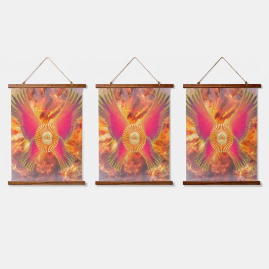 生命力の燃え殻:生命の火を解き放つ 吊り下げ型タペストリー (トリプル)