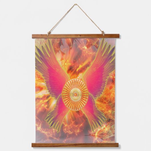 生命力の燃え殻:生命の火を解き放つ 吊り下げ型タペストリー (正面3)