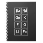 生命化学ギフトのおもしろい音楽冗談のためのバンドギーク ノートブック (正面)