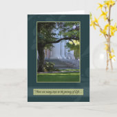 生命卒業のお祝いの旅行 カード (黄色い花)