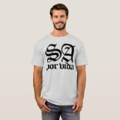 生命古い英国の黒のためのSATX POR VIDA 210 Tシャツ (正面フル)