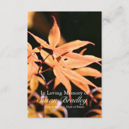 生命告別式のカエデの木2のお祝い 招待状