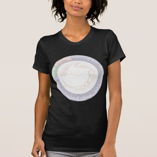 生命図の系統樹 Tシャツ (正面)