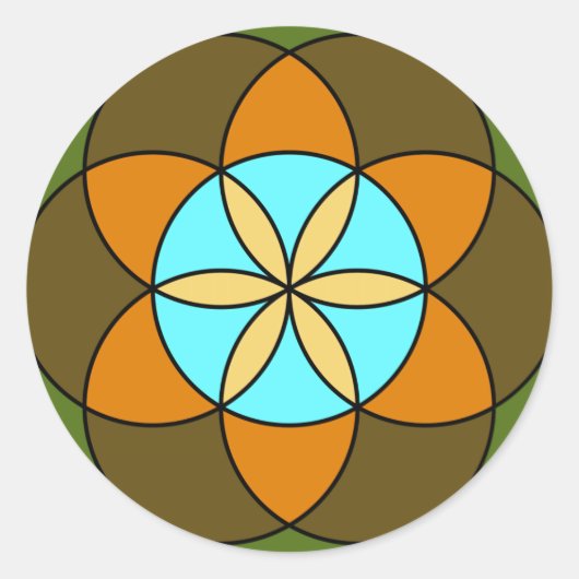 生命地球の種 ラウンドシール (正面)