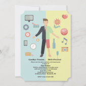 生命変更の退職のパーティの招待状 セーブザデート (正面)