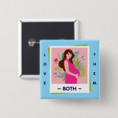 生命尊重 – Love Them Both(両方を愛そう) 缶バッジ (正面&裏面)