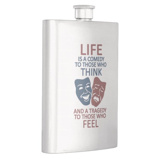 生命引用文のカスタムのフラスコ フラスク (右)