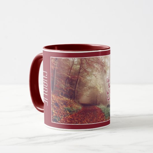 生命引用文の名前をカスタムするのマグ マグカップ (正面左)