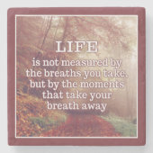 生命引用文の石のコースター ストーンコースター (正面)