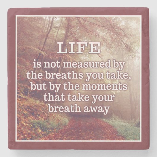 生命引用文の石のコースター ストーンコースター (正面)