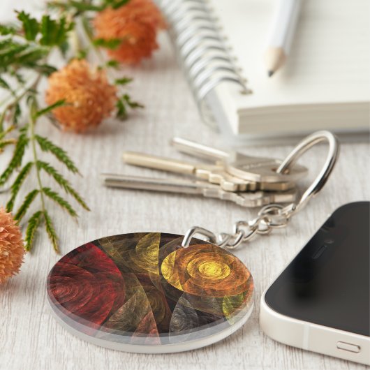 生命抽象美術の螺線形 キーホルダー (正面右)