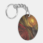 生命抽象美術の螺線形 キーホルダー (正面左)