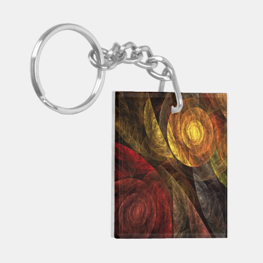 生命抽象美術の螺線形 キーホルダー (正面左)