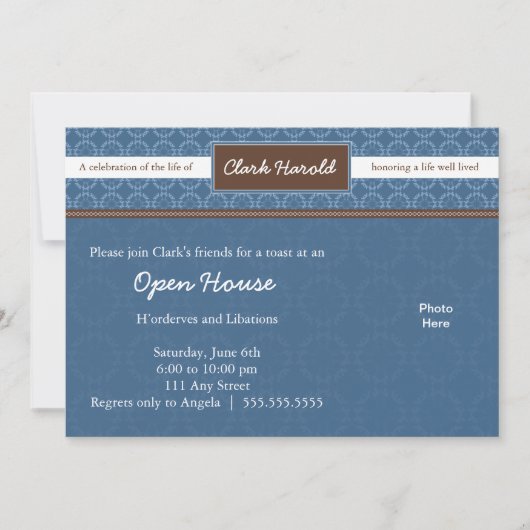 生命招待のお祝い 招待状 (正面)