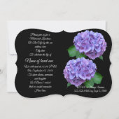 生命招待状あじさい花お祝い 招待状 (裏面)