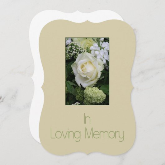 生命招待状の愛情のある記憶かお祝い 案内状 (正面/裏面)