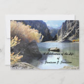 生命招待状の美しい景色のお祝い 招待状 (正面)