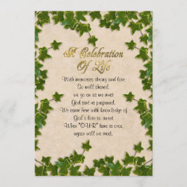 生命招待状アイビーお祝い 招待状