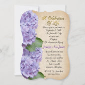 生命招待状アジサイお祝い 招待状 (正面)