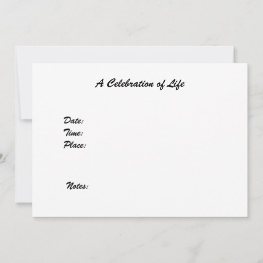 生命招待状アンティーク機関のお祝い 招待状 (裏面)