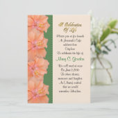 生命招待状ハイビスカスお祝い 招待状 (スタンド正面)