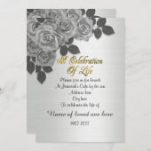 生命招待状バラのお祝い 招待状 (正面/裏面)