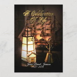 生命招待状船のお祝い及び灯台 招待状