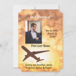 生命招待状飛行機お祝いパイロット 招待状