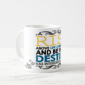 生命挑戦の上の上昇 コーヒーマグカップ (正面左)