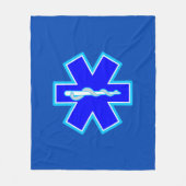 生命救急医療隊員の緊急の医療サービスの星 フリースブランケット (正面)