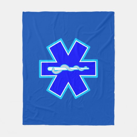 生命救急医療隊員の緊急の医療サービスの星 フリースブランケット (正面)