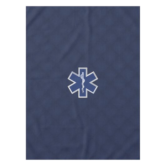 生命救急医療隊員カーボン繊維のスタイルの星 テーブルクロス (正面)