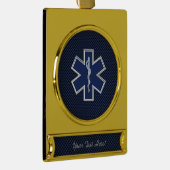 生命救急医療隊員緊急の医学Sの装飾の星 ゴールドプレートバナーオーナメント (右)