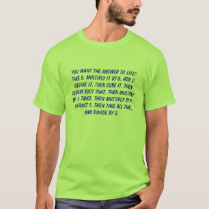 生命数学の同等化への答え Tシャツ